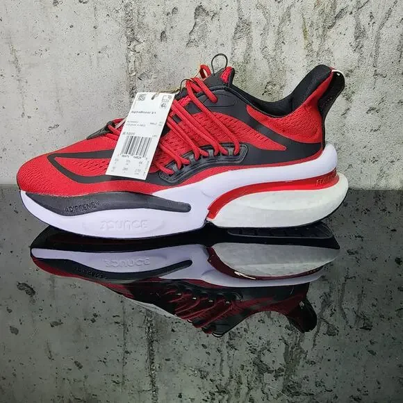 MSRP $130 Louisville Alphaboost V1 Shoes Men's 10 Red/Black - Picture 3 of 7